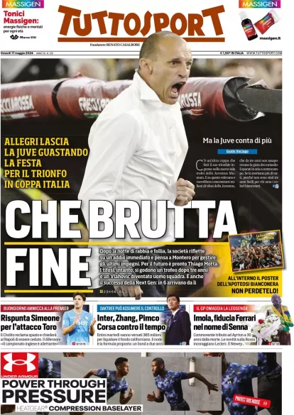 Today’s Papers: Allegri’s bad end, Fonseca calls Milan