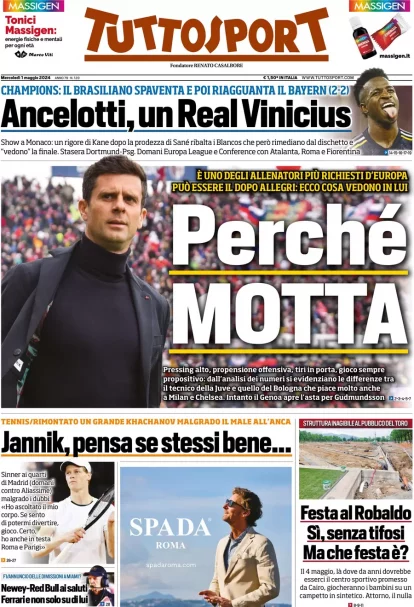 Today’s Papers: ‘Courage’ for Italian clubs in Europe