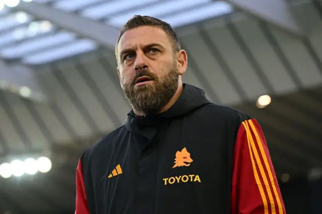 UDINE, ITALY - APRIL 25: Daniele De Rossi head coach of AS Roma during the Serie A TIM match between Udinese Calcio and AS Roma at Dacia Arena on April 25, 2024 in Udine, Italy. (Photo by Alessandro Sabattini/Getty Images)