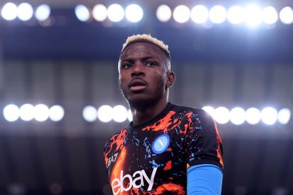 UDINE, ITALY - MAY 06: Victor Osimhen of SSC Napoli looks on during the Serie A TIM match between Udinese Calcio and SSC Napoli at Dacia Arena on May 06, 2024 in Udine, Italy. (Photo by Alessandro Sabattini/Getty Images)