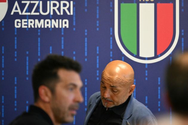 Italy's head coach Luciano Spalletti reacts as he attends a press conference at the team's base camp in Iserlohn, on June 30, 2024, after they were eliminated by Switzerland in a round of 16 match of the UEFA Euro 2024 football championship. (Photo by Alberto PIZZOLI / AFP) (Photo by ALBERTO PIZZOLI/AFP via Getty Images)