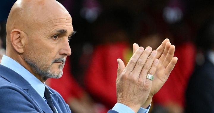 Italy's head coach Luciano Spalletti gestures prior to the UEFA Euro 2024 Group B football match between Italy and Albania at the BVB Stadion in Dortmund on June 15, 2024. (Photo by Alberto PIZZOLI / AFP) (Photo by ALBERTO PIZZOLI/AFP via Getty Images)