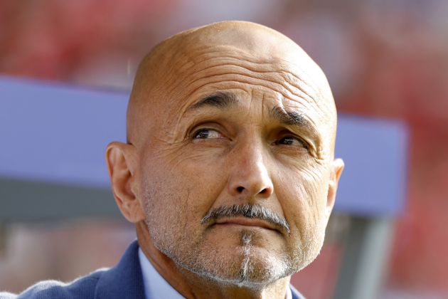 Italy's head coach Luciano Spalletti looks on before the start of the UEFA Euro 2024 round of 16 football match between Switzerland and Italy at the Olympiastadion Berlin in Berlin on June 29, 2024. (Photo by Odd ANDERSEN / AFP) (Photo by ODD ANDERSEN/AFP via Getty Images)