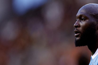 Belgium's forward Romelu Lukaku looks on during the International friendly football match between Belgium and Luxembourg at the Baudoin King Stadium in Brussels on June 8, 2024. (Photo by Kenzo TRIBOUILLARD / AFP) (Photo by KENZO TRIBOUILLARD/AFP via Getty Images)