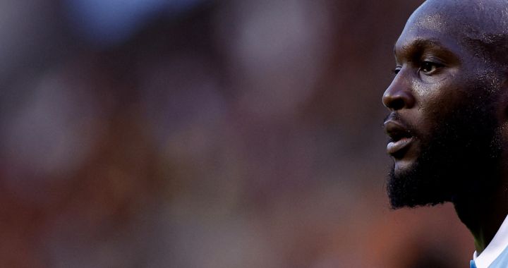 Belgium's forward Romelu Lukaku looks on during the International friendly football match between Belgium and Luxembourg at the Baudoin King Stadium in Brussels on June 8, 2024. (Photo by Kenzo TRIBOUILLARD / AFP) (Photo by KENZO TRIBOUILLARD/AFP via Getty Images)