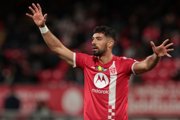 MONZA, ITALY - DECEMBER 22: Pablo Mari of AC Monza gestures during the Serie A TIM match between AC Monza and ACF Fiorentina at U-Power Stadium on December 22, 2023 in Monza, Italy. (Photo by Emilio Andreoli/Getty Images)