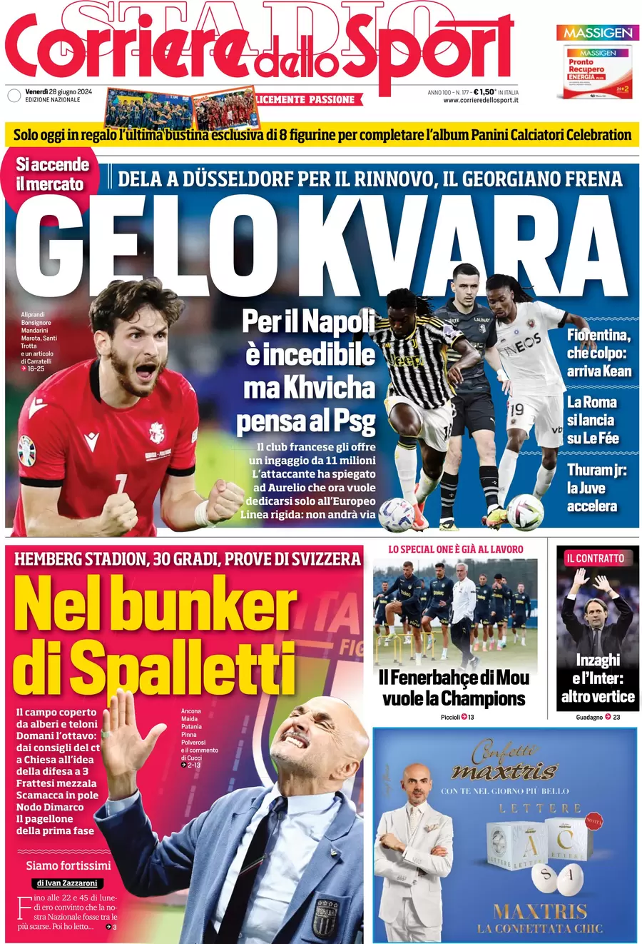 Todays Papers - One Italy certainty, Juve push for Thuram