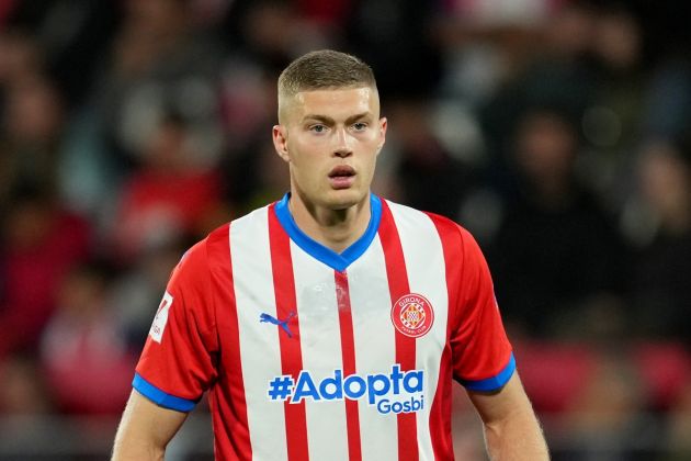 GIRONA, SPAIN - MAY 14: Artem Dovbyk of Girona FC looks on during the LaLiga EA Sports match between Girona FC and Villarreal CF at Montilivi Stadium on May 14, 2024 in Girona, Spain. (Photo by Alex Caparros/Getty Images)