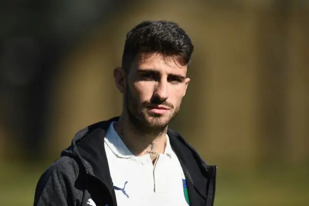 FLORENCE, ITALY - MARCH 20: Sampdoria defender Cristiano Piccini of Italy looks on during a training session at Centro Tecnico Federale di Coverciano on March 20, 2019 in Florence, Italy. (Photo by Claudio Villa/Getty Images)