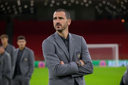 FLORENCE, ITALY - NOVEMBER 15: Leonardo Bonucci of Italy during the Italy training session at Centro Tecnico Federale di Coverciano on November 15, 2022 in Florence, Italy. (Photo by Mattia Ozbot/Getty Images)