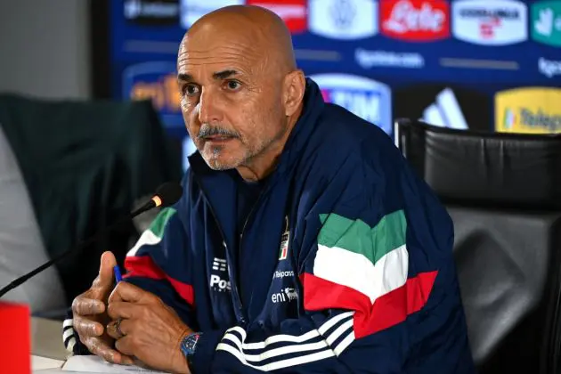 FLORENCE, ITALY - JUNE 03: Head coach of Italy Luciano Spalletti attend at press conference at Centro Tecnico Federale di Coverciano on June 03, 2024 in Florence, Italy. (Photo by Claudio Villa/Getty Images)