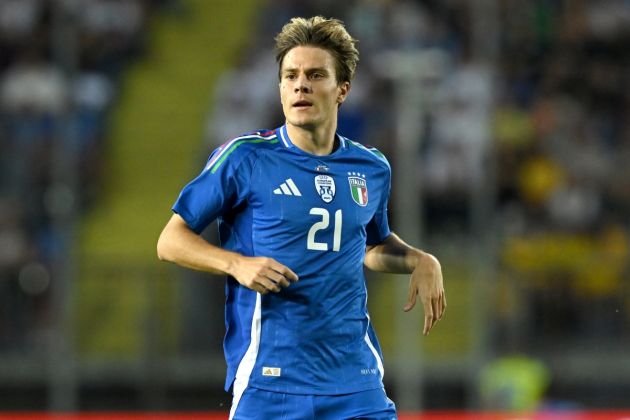 EMPOLI, ITALY - JUNE 09: Nicolo Fagioli of Italy in action during an International Friendly between Italy and Bosnia & Herzegovina at Stadio Carlo Castellani on June 09, 2024 in Empoli, Italy. (Photo by Claudio Villa/Getty Images)