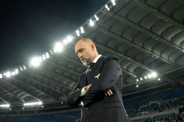 ROME, ITALY - APRIL 27: Igor Tudor head coach of SS Lazio gestures during the Serie A TIM match between SS Lazio and Hellas Verona FC at Stadio Olimpico on April 27, 2024 in Rome, Italy. (Photo by Silvia Lore/Getty Images)