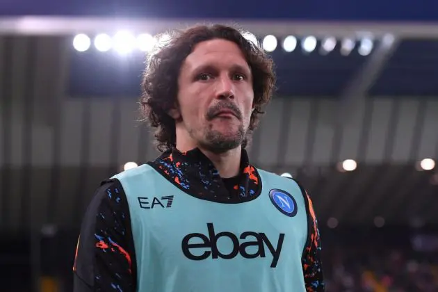 UDINE, ITALY - MAY 06: Mário Rui of SSC Napoli looks on during the Serie A TIM match between Udinese Calcio and SSC Napoli at Dacia Arena on May 06, 2024 in Udine, Italy. (Photo by Alessandro Sabattini/Getty Images)