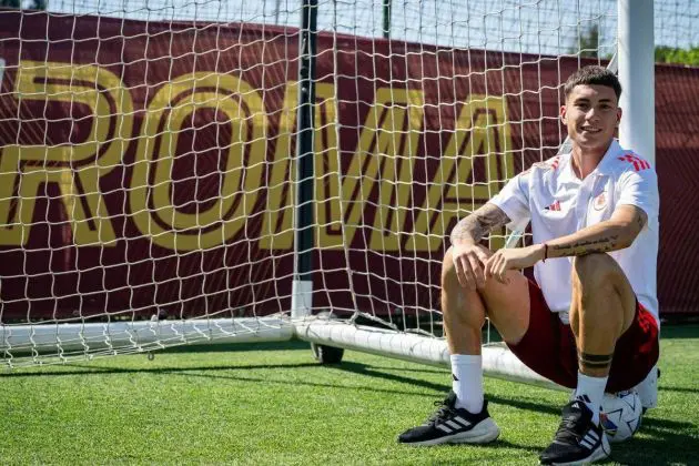 Matias Soule first day with AS Roma after completing transfer from Juventus (July 30, 2024).