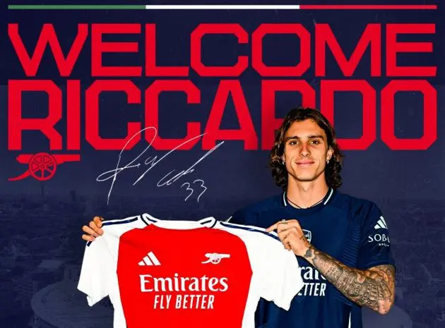 Arsenal announce signing of Italy international Riccardo Calafiori on permanent transfer from Bologna.