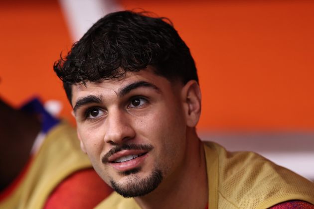 ARLINGTON, TEXAS - JUNE 23: Johnny Cardoso of United States looks on from the during the CONMEBOL Copa America 2024 Group C match between United States and Bolivia at AT&T Stadium on June 23, 2024 in Arlington, Texas. (Photo by Omar Vega/Getty Images)