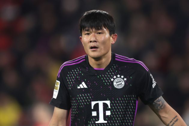 FREIBURG IM BREISGAU, GERMANY - MARCH 01: Kim Min-Jae of Bayern Muenchen reacts during the Bundesliga match between Sport-Club Freiburg and FC Bayern München at Europa-Park Stadion on March 01, 2024 in Freiburg im Breisgau, Germany. (Photo by Alex Grimm/Getty Images)