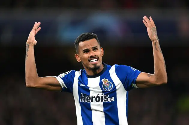 LONDON, ENGLAND - MARCH 12: Galeno of FC Porto reacts during the UEFA Champions League 2023/24 round of 16 second leg match between Arsenal FC and FC Porto at Emirates Stadium on March 12, 2024 in London, England. (Photo by Shaun Botterill/Getty Images) Juventus target