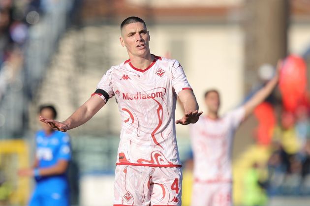 EMPOLI, ITALY - FEBRUARY 18: Nikola Milenkovic of ACF Fiorentina gestures during the Serie A TIM match between Empoli FC and ACF Fiorentina - Serie A TIM at Stadio Carlo Castellani on February 18, 2024 in Empoli, Italy. (Photo by Gabriele Maltinti/Getty Images)