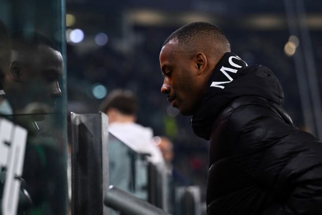 Juventus newly recruited, Portuguese defender Tiago Djalo is seen in the stands during the Italian Serie A football match between Juventus and Empoli, at The Allianz Stadium, in Turin on January 27, 2024. (Photo by Marco BERTORELLO / AFP) (Photo by MARCO BERTORELLO/AFP via Getty Images) (Roma links)