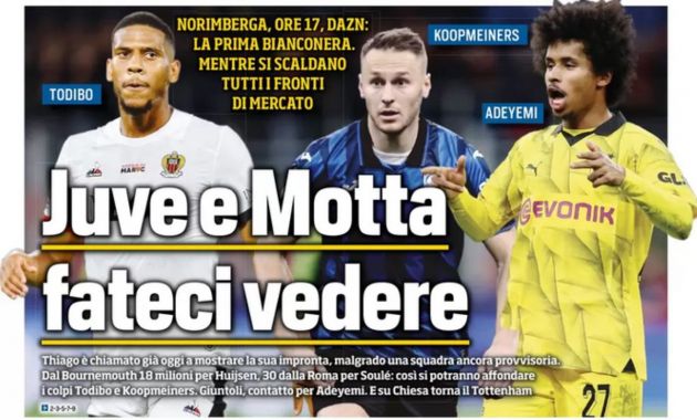 Tuttosport short, Juventus signings