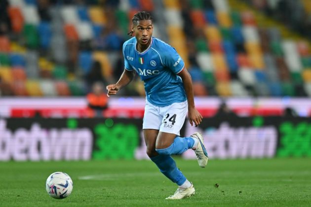 UDINE, ITALY - MAY 06: Jens Cajuste of SSC Napoli in action during the Serie A TIM match between Udinese Calcio and SSC Napoli at Dacia Arena on May 06, 2024 in Udine, Italy. (Photo by Alessandro Sabattini/Getty Images)