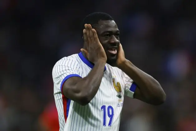 oussouf Fofana of France celebrates after scoring during the friendly international soccer match between France and Chile in Marseille, France, 26 March 2024. EPA-EFE/GUILLAUME HORCAJUELO