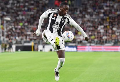 Juventus' Timothy Weah in action during the Italian Serie A soccer match between Juventus FC and Como 1907, in Turin, Italy, 19 August 2024. EPA-EFE/ALESSANDRO DI MARCO