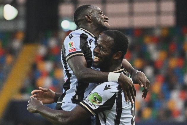 Keinan Davis celebrates his goal against Avellino in the Coppa Italia first round (4-0 full-time). August 9, 2024.