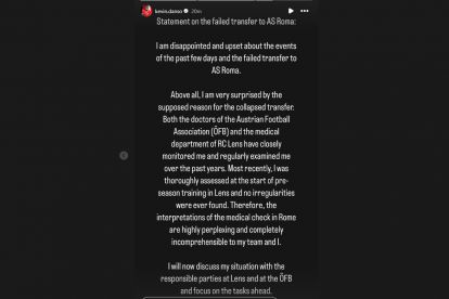 Kevin Danso statement IG