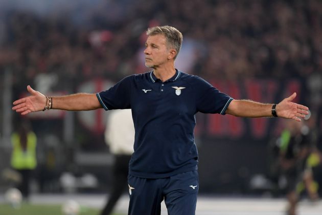 ROME, ITALY - AUGUST 31: SS Lazio head coach Marco Baroni during the Serie match between SS Lazio and AC Milan at Stadio Olimpico on August 31, 2024 in Rome, Italy. (Photo by Marco Rosi - SS Lazio/Getty Images)