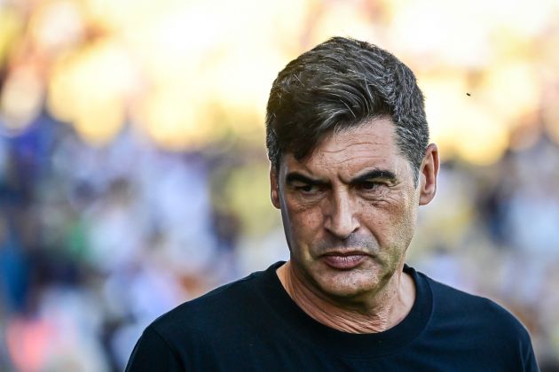 AC Milan's Portuguese headcoach Paulo Fonseca looks on ahead of the Italian Serie A football match between Parma Calcio 1913 and AC Milan at Ennio-Tardini Stadium in Parma, on August 24, 2024. (Photo by Piero CRUCIATTI / AFP) (Photo by PIERO CRUCIATTI/AFP via Getty Images)