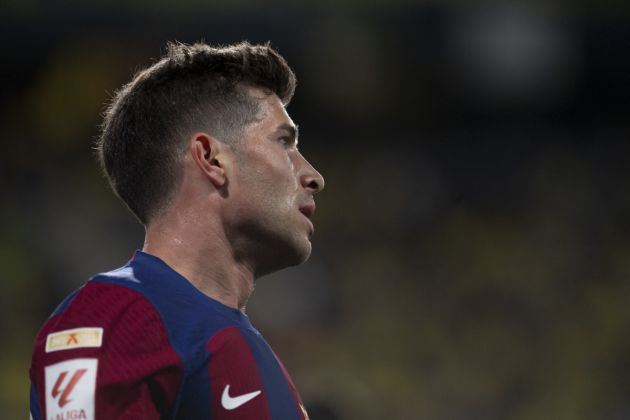 Barcelona's Spanish midfielder #20 Sergi Roberto reacts during the Spanish league football match between Cadiz CF and FC Barcelona at the Nuevo Mirandilla stadium in Cadiz on April 13, 2024. (Photo by JORGE GUERRERO / AFP) (Photo by JORGE GUERRERO/AFP via Getty Images)