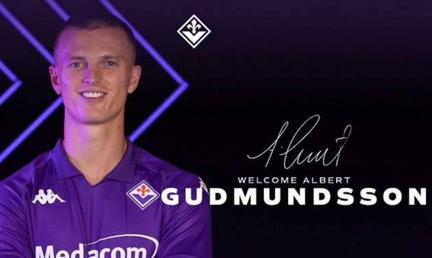 Fiorentina announce signing of Iceland international Albert Gudmundsson on loan with possible obligation to buy from Genoa (August 16, 2024).