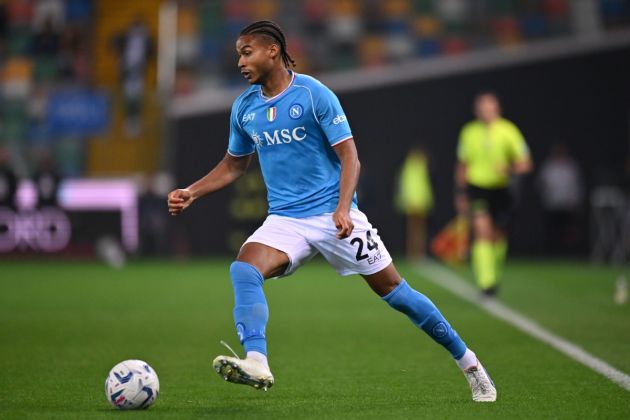 UDINE, ITALY - MAY 06: Jens Cajuste of SSC Napoli in action during the Serie A TIM match between Udinese Calcio and SSC Napoli at Dacia Arena on May 06, 2024 in Udine, Italy. (Photo by Alessandro Sabattini/Getty Images)