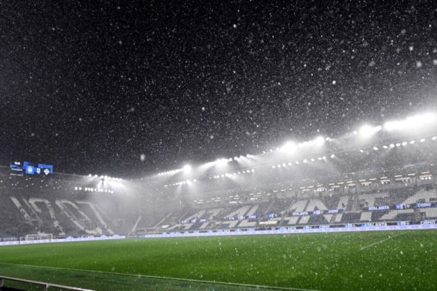 General view of the stadium in the pouring rain prior to the Italian Serie A soccer match Atalanta BC vs Como in Bergamo, Italy, 23 September 2024. EPA-EFE/MICHELE MARAVIGLIA