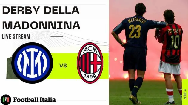 Inter vs Milan: Football Italia live show graphic