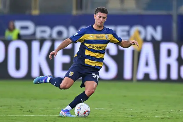 PARMA, ITALY - SEPTEMBER 16: Alessandro Circati of Parma calcio during the Serie A match between Parma and Udinese at Stadio Ennio Tardini on September 16, 2024 in Parma, Italy. (Photo by Alessandro Sabattini/Getty Images)