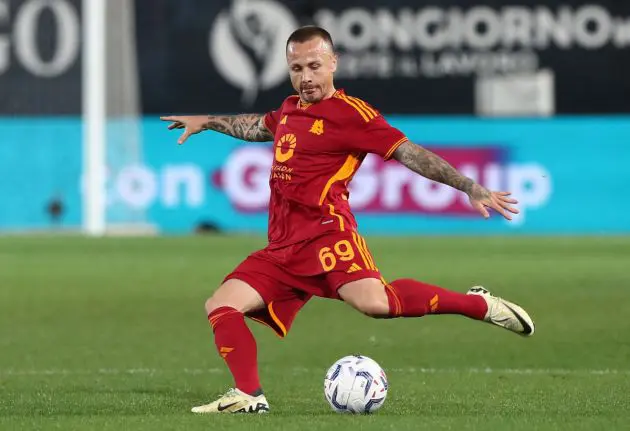 BERGAMO, ITALY - MAY 12: Angelino of AS Roma in action during the Serie A TIM match between Atalanta BC and AS Roma at Gewiss Stadium on May 12, 2024 in Bergamo, Italy. (Photo by Marco Luzzani/Getty Images)