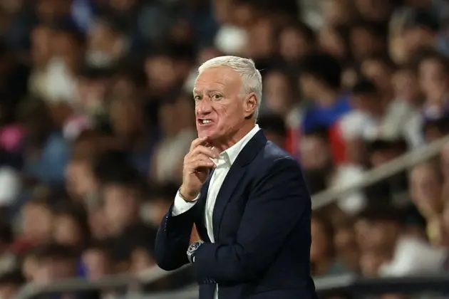 France's head coach Didier Deschamps reacts during the UEFA Nations League Group A2 football match between France and Italy at the Parc des Princes in Paris on September 6, 2024. (Photo by Franck FIFE / AFP) (Photo by FRANCK FIFE/AFP via Getty Images)