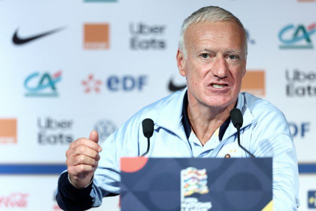 France's head coach Didier Deschamps gives a press conference at the Parc des Princes stadium in Paris, on September 5, 2024 on the eve of he UEFA Nations League football match between France and Italy. (Photo by FRANCK FIFE / AFP) (Photo by FRANCK FIFE/AFP via Getty Images)