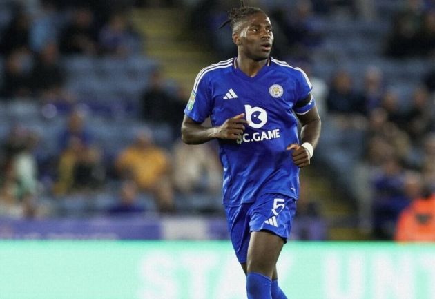 Italy international Caleb Okoli in Premier League action with Leicester City