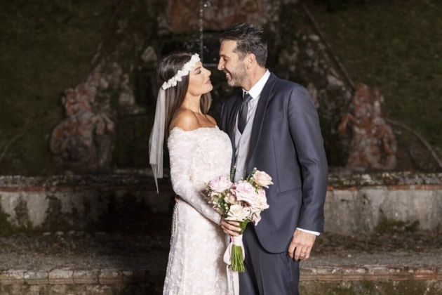 Former Italy and Juventus captain Gianluigi Buffon celebrates his marriage to Ilaria D'Amico (picture: @gianluigibuffon via X)