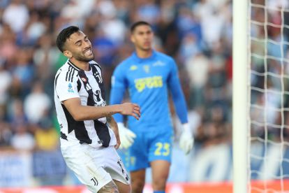 EMPOLI, ITALY - SEPTEMBER 14: Nico Gonzalez of Juventus reacts during the Serie A match between Empoli and Juventus at Stadio Carlo Castellani on September 14, 2024 in Empoli, Italy. (Photo by Gabriele Maltinti/Getty Images)