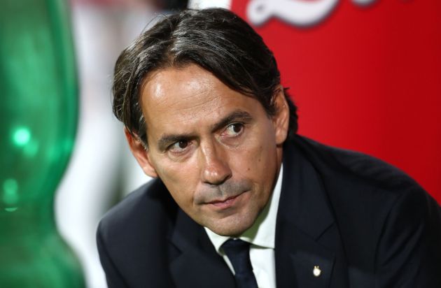 MONZA, ITALY - SEPTEMBER 15: FC Internazionale coach Simone Inzaghi looks on before the Serie A match between AC Monza and FC Internazionale at U-Power Stadium on September 15, 2024 in Monza, Italy. (Photo by Marco Luzzani/Getty Images)