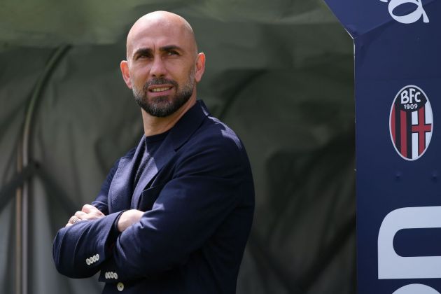 BOLOGNA, ITALY - APRIL 28:Marco Di Vaio of Bologna Fc during the Serie A TIM match between Bologna FC and Udinese Calcio at Stadio Renato Dall'Ara on April 28, 2024 in Bologna, Italy. (Photo by Alessandro Sabattini/Getty Images)