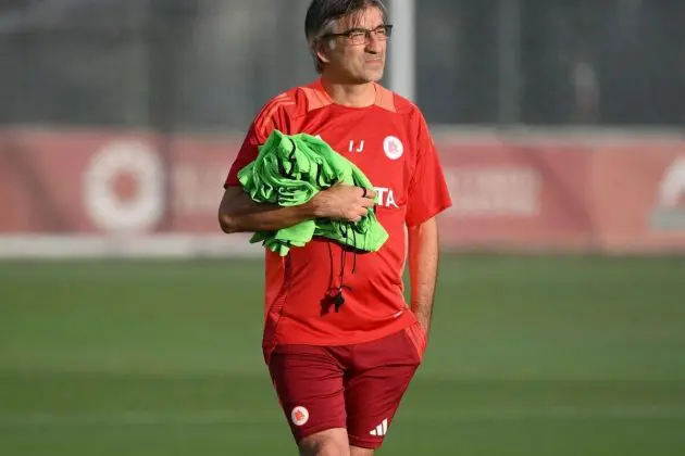 Ivan Juric takes charge of his first training session at AS Roma after replacing club legend Daniele De Rossi.