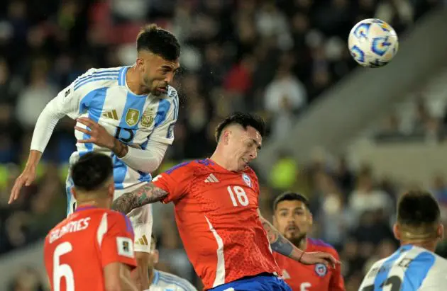 Juventus forward Nico Gonzalez in Argentina action against Chile