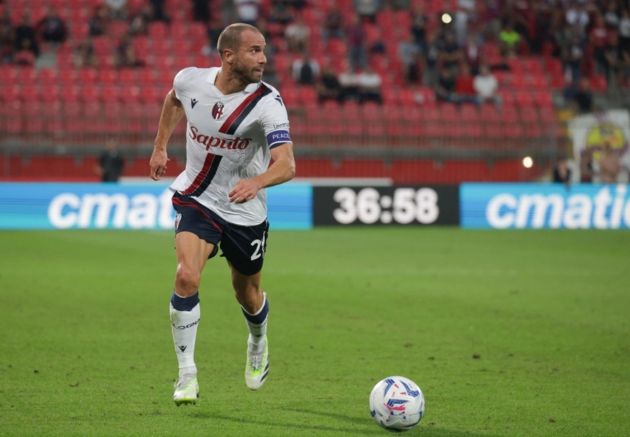 Bologna FC's defender Lorenzo De Silvestri during the Italian Serie A soccer match between AC Monza and Bologna FC, in Monza, Italy, 28 September 2023. EPA-EFE/ROBERTO BREGANI